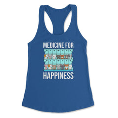 Funny Cat Lover Pet Owner Medicine For Happiness Humor graphic - Royal