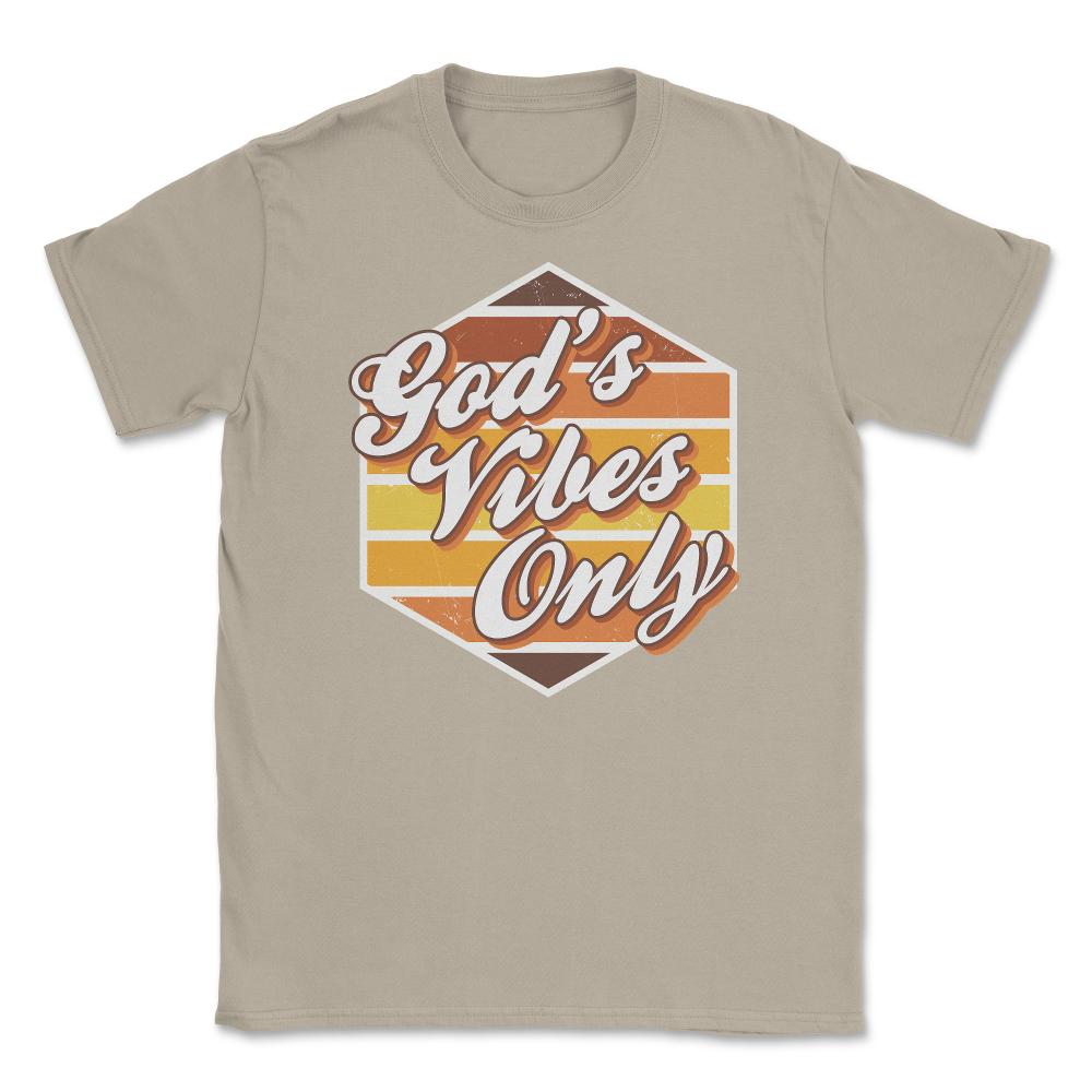 God's Vibes Only Retro-Vintage 70’s Style Lettering graphic Unisex - Cream