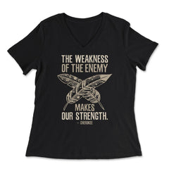 Peacock Feathers Motivational Native Americans product - Women's V-Neck Tee - Black