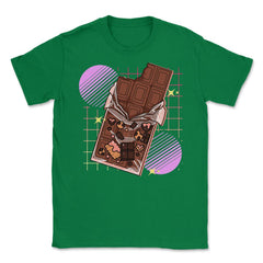 Chocolate Snack Kawaii Aesthetic Pop Art graphic Unisex T-Shirt - Green