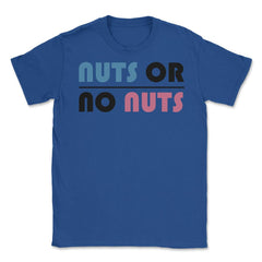 Funny Nuts Or No Nuts Boy Or Girl Baby Gender Reveal Humor product - Royal Blue