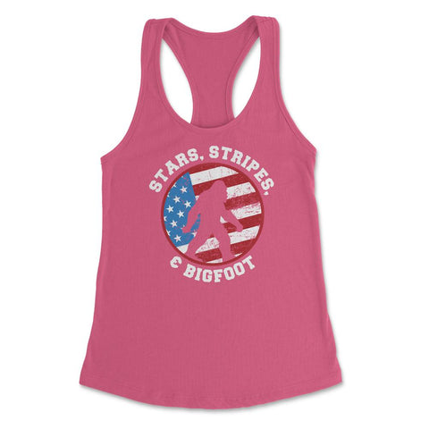 Patriotic Bigfoot- Stars, Stripes & Bigfoot 4th of July product - Hot Pink