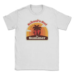 Funny School's Out for Summer Retro Vintage Beach product Unisex - White