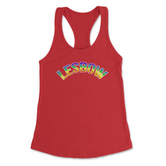 Lesbow Rainbow Word Arc Gay Pride t-shirt Shirt Tee Gift Women's