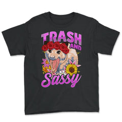 Trash & Sassy Funny Possum Lover Trash Animal Possum Pun product - Youth Tee - Black