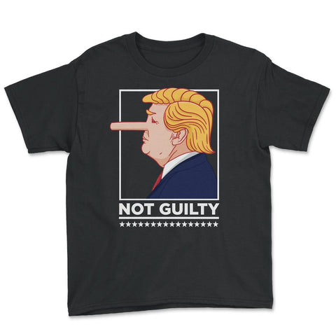 “Not Guilty” Funny anti-Trump Political Humor anti-Trump graphic - Black