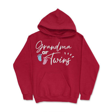 Funny Grandma Of Twins Proud Grandmother Of Grandkids product Hoodie - Red