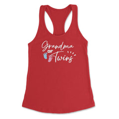 Funny Grandma Of Twins Proud Grandmother Of Grandkids product Women's - Red
