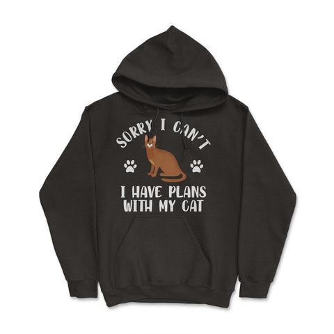 Funny Sorry I Can't I Have Plans With My Cat Pet Owner Gag design - Black