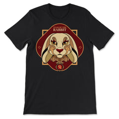 Chinese Year of Rabbit 2023 Chinese Aesthetic graphic - Premium Unisex T-Shirt - Black