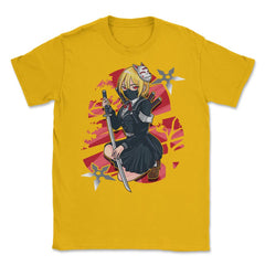 School Girl Ninja Japanese Aesthetic For Anime & Ninja Lover graphic - Gold