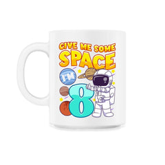 Science Birthday Astronaut & Planets Science 8th Birthday design - 11oz Mug - White