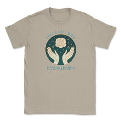 Just A Girl With Healing Hands Massage Therapist design Unisex T-Shirt - Cream