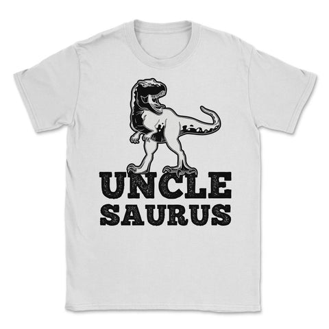Funny Uncle Saurus T-Rex Dinosaur Lover Nephew Niece product Unisex - White