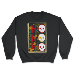 Christmas Skulls Icon Holiday Skulls Ho Ho Ho product - Unisex Sweatshirt - Black