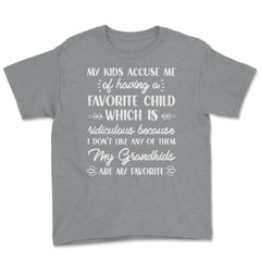 Funny Grandma My Grandkids Are My Favorite Grandmother product Youth - Grey Heather