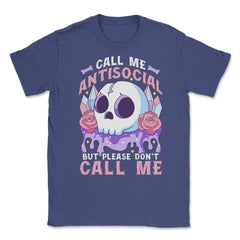 Pastel Goth Call Me Antisocial But Please Don’t Call Me design Unisex - Purple