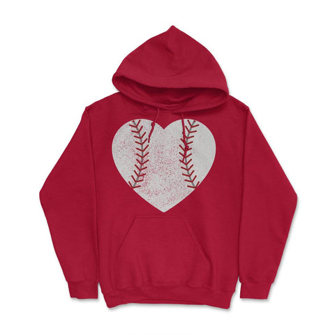 Cute Baseball Heart For Baseball Player Coach Mom Dad Fans print - Red