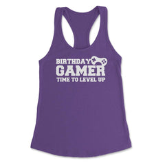 Funny Birthday Gamer Time To Level Up Gaming Lover Humor product - Purple