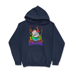 Gay Zodiac LGBTQ Zodiac Sign Taurus Rainbow Pride graphic - Hoodie - Navy