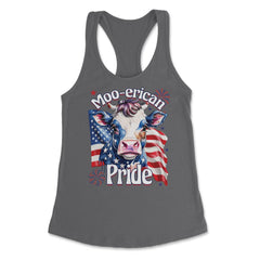 4th of July Moo-erican Pride Funny Patriotic Cow USA product Women's - Dark Grey