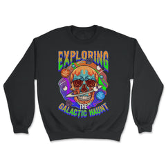 Exploring The Galactic Haunt Space Skull Design product - Unisex Sweatshirt - Black