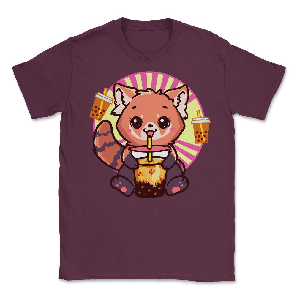 Boba Tea Bubble Tea Cute Kawaii Red Panda Gift graphic Unisex T-Shirt
