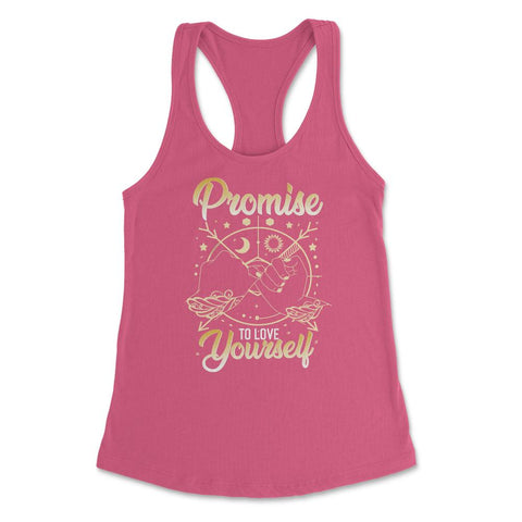 Celestial Art Promise to Love Yourself Pinky Finger Swear design - Hot Pink
