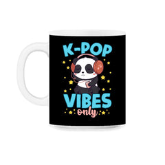 K-POP Vibes Only Funny Panda with Headphones graphic 11oz Mug