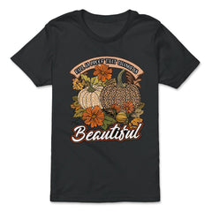 Fall Is Proof That Change Is Beautiful Leopard Pumpkin graphic - Premium Youth Tee - Black