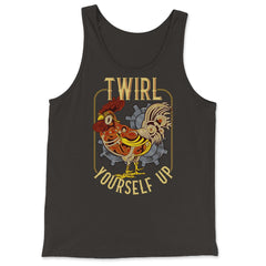 Steampunk Rooster Twirl Yourself Up Graphic graphic - Tank Top - Black