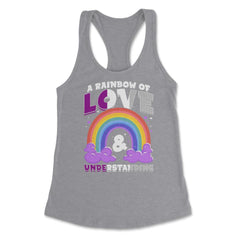 Asexual A Rainbow of Love & Understanding design Women's Racerback - Grey Heather