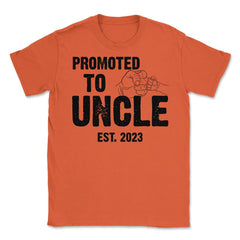 Funny Promoted To Uncle Est 2023 Soon To Be Uncle product Unisex - Orange