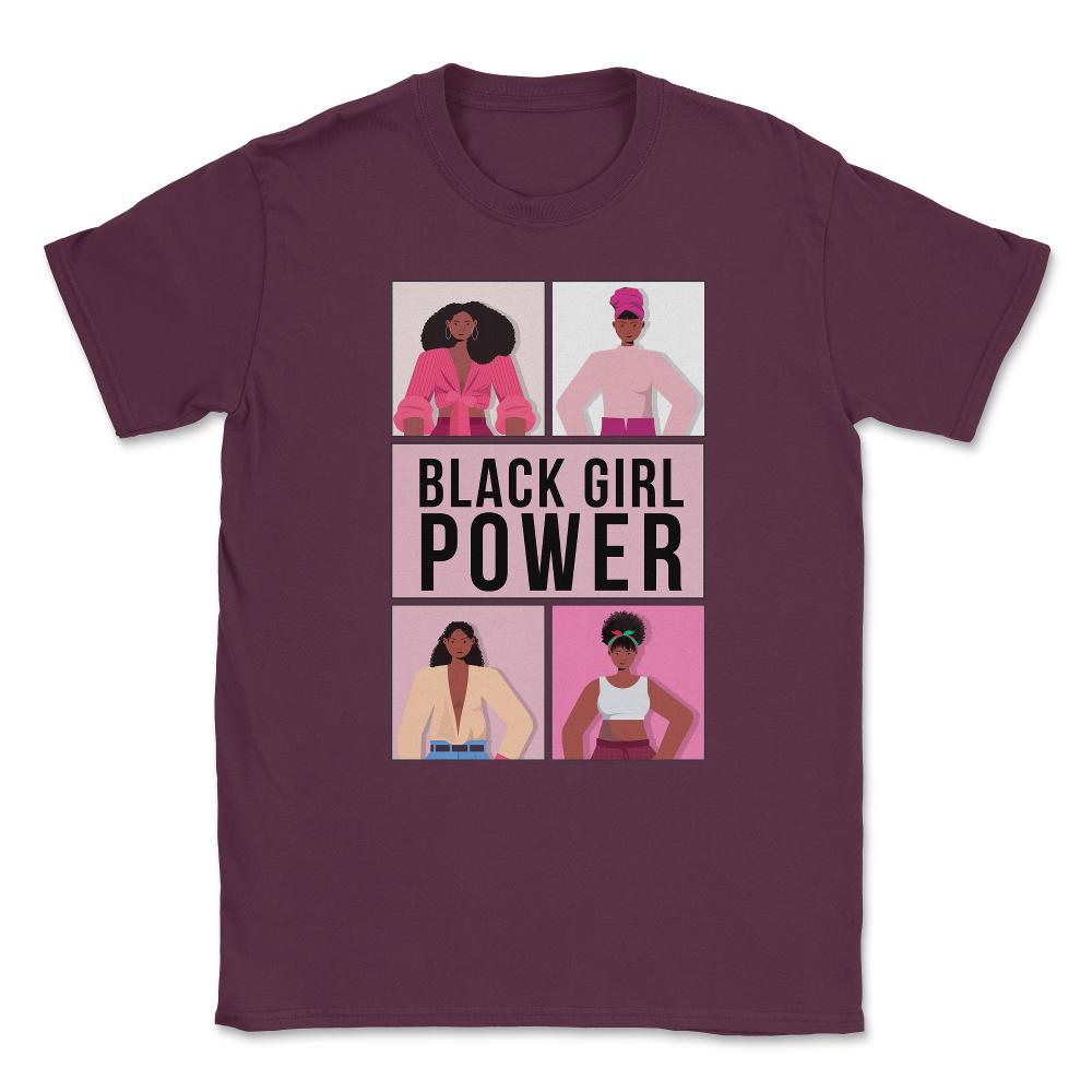 Black Girl Power Afro-American Woman Pride Design design Unisex - Maroon