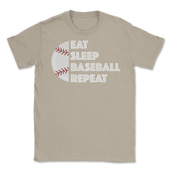 Funny Baseball Player Eat Sleep Baseball Repeat Humor design Unisex - Cream