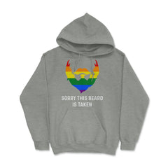 Sorry This Beard is Taken Gay Rainbow Flag Funny Gay Pride graphic - Grey Heather