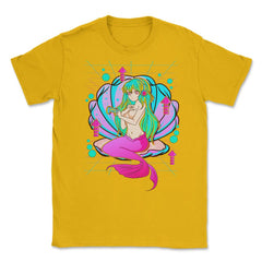 Anime Mermaid Gamer Pastel Theme Vaporwave Style Gift graphic Unisex - Gold