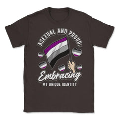 Asexual and Proud: Embracing My Unique Identity design Unisex T-Shirt - Brown