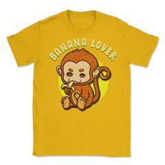 Banana Lover Monkey Eating a Banana Funny Humor Gift design Unisex - Gold