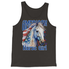 American Horse Girl Proud Patriotic Horse Girl product - Tank Top - Black