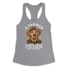 Labrador Farmer Lab’s Dog in Farmer Outfit Labrador design Women's - Grey Heather