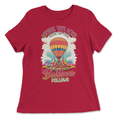 Where The Wind Takes Us Hot Air Balloon Adventure product - Women's Relaxed Tee - Red