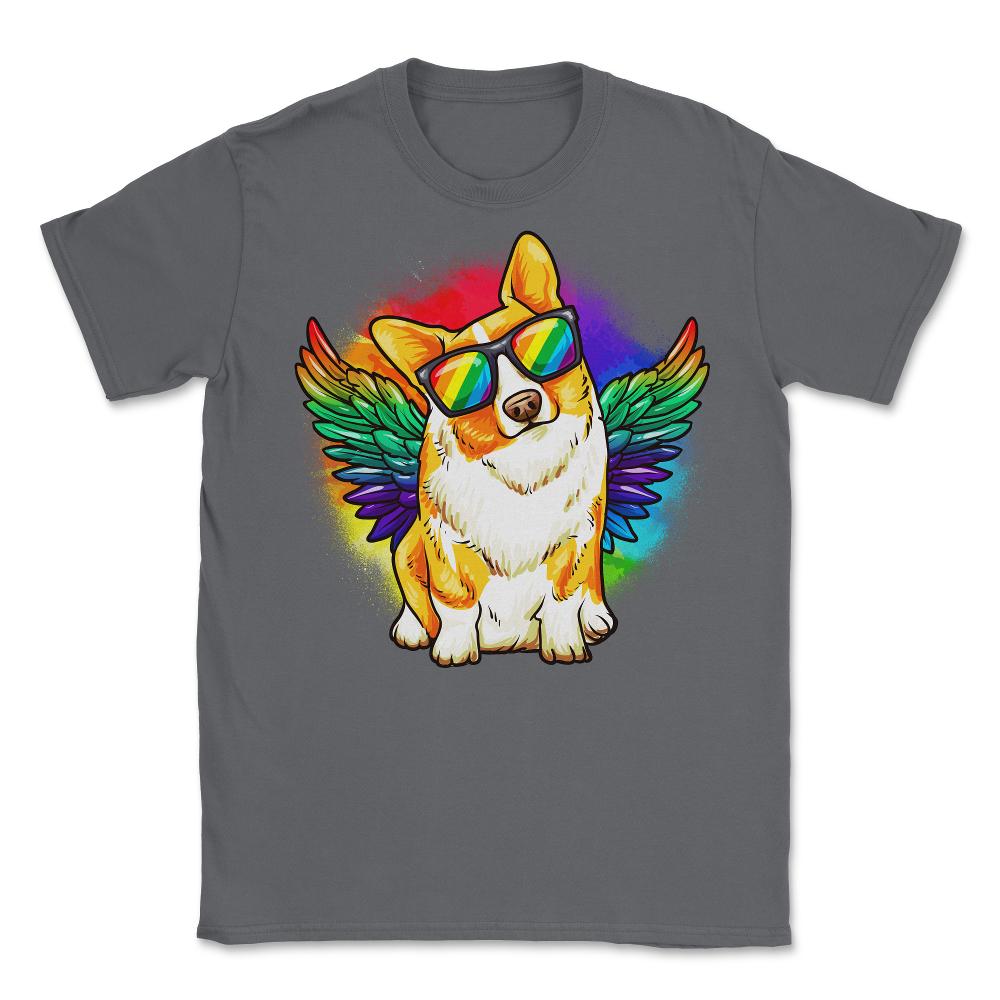 Funny Corgi Dog Rainbow Pride print Unisex T-Shirt