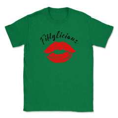 Fiftylicious 50th Birthday Kissing Lips 50 Years Old design Unisex - Green