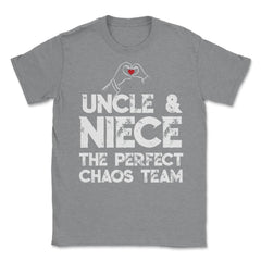 Funny Uncle And Niece The Perfect Chaos Team Humor design Unisex - Grey Heather