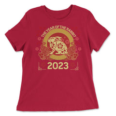 Chinese New Year The Year of the Rabbit 2023 Chinese design - Women's Relaxed Tee - Red