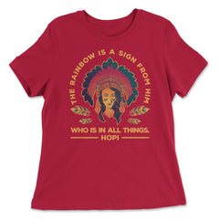 Chieftain Native American Tribal Chief Woman Native American graphic - Women's Relaxed Tee - Red