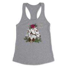 Christmas Horse Merry and Bright Equine T-Shirt Tee Gift Women's