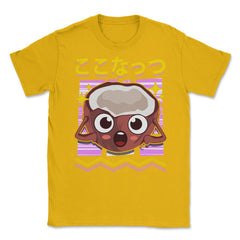 Coconut Japanese Aesthetic Cute Kawaii Character Funny print Unisex - Gold