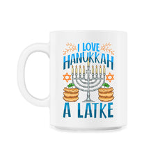 I Like Hanukah A Latke Funny Jewish Pun Hanukah graphic - 11oz Mug - White